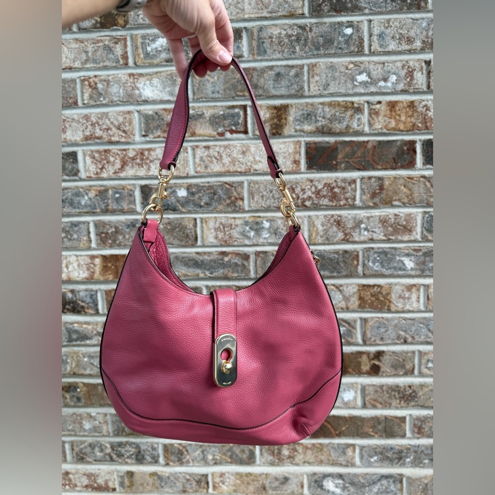 Coach Pink Leather Shoulder Bag